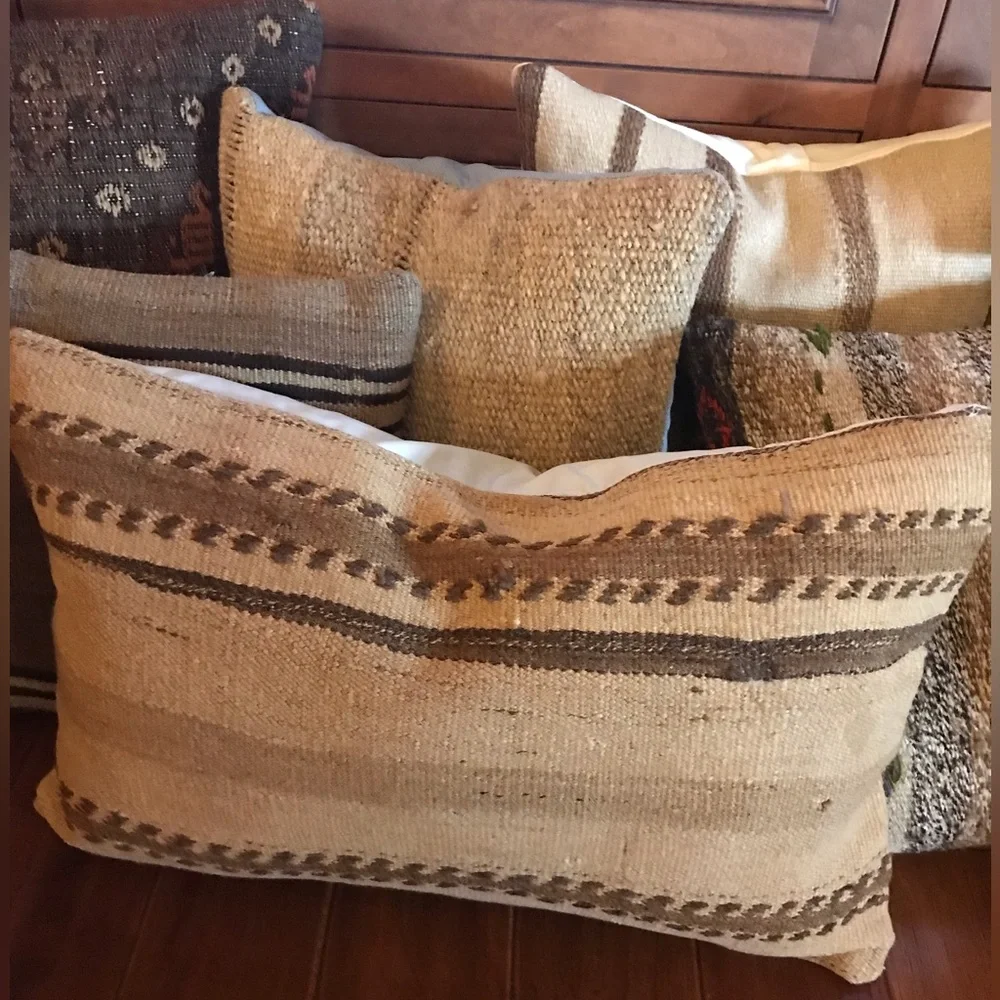 NWOT One Of A Kind Turkish Kilim Rug Pillow Cushion Cover